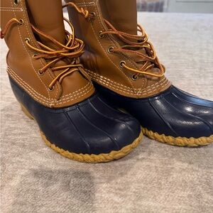 LL Bean Bean Boots | Classic Duck Boots | Brown & Navy